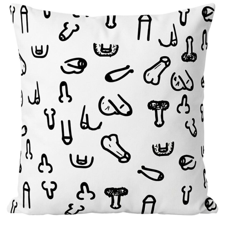 DIABLO PICANTE - 30 X 30 PENIS CUSHION WHITE - D-245440 - Teknashop Ltd