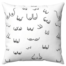 DIABLO PICANTE - 30 X 30 BOOBS CUSHION WHITE - D-245441 - Teknashop Ltd