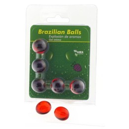 TALOKA - 5 BRAZILIAN BALLS STRAWBERRY INTIMATE GEL - D-232619 - Teknashop Ltd