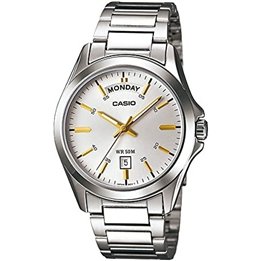 CASIO COLLECTION Mod. DAY DATE - CHAMPAGNE - WW.MTP-1370D-7A2VDF - Teknashop Ltd