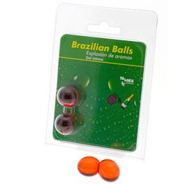 TALOKA - 2 BRAZILIAN BALLS STRAWBERRIES & CHAMPAGNE INTIMATE GEL - D-232600 - Teknashop Ltd