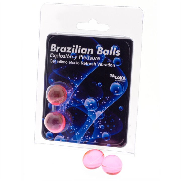 TALOKA - 2 BRAZILIAN BALLS REFRESH VIBRATING EFFECT EXCITING GEL - D-232615 - Teknashop Ltd