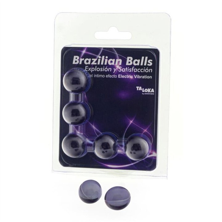 TALOKA - 5 BRAZILIAN BALLS ELECTRIC VIBRATING EFFECT EXCITING GEL - D-232634 - Teknashop Ltd