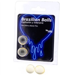 TALOKA - 2 BRAZILIAN BALLS COLD & VIBRATION EFFECT EXCITING GEL - D-232610 - Teknashop Ltd
