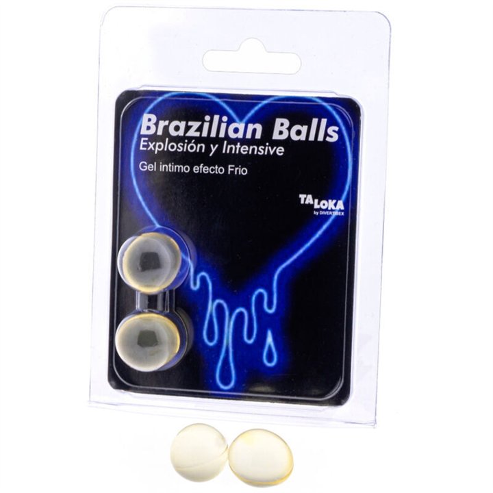 TALOKA - 2 BRAZILIAN BALLS COLD & VIBRATION EFFECT EXCITING GEL - D-232610 - Teknashop Ltd
