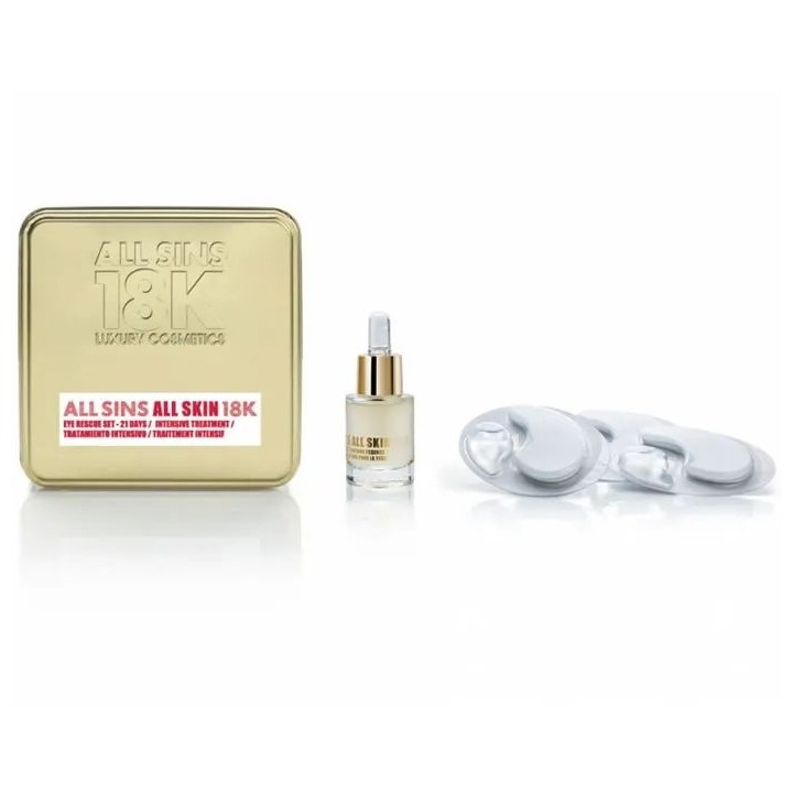 All Sins 18k All Skin Eye Rescue 21 Days Intensive Treatment Set 2 Pieces - unisex - Teknashop Ltd