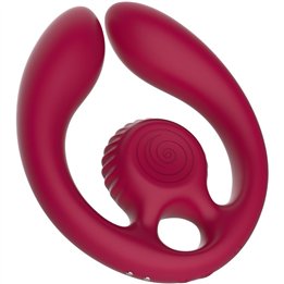 SNAIL VIBE - GIZI DUO COUPLES STIMULATOR REMOTE CONTROL BURGUNDY - D-244442 - Teknashop Ltd