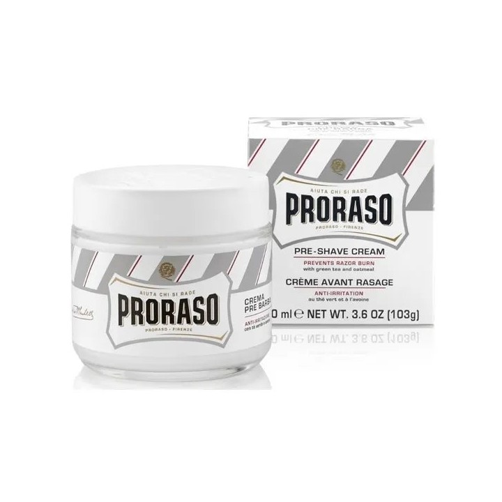 Proraso white Pre Shave Cream Sensitive Skin 100ml  - unisex - Teknashop Ltd