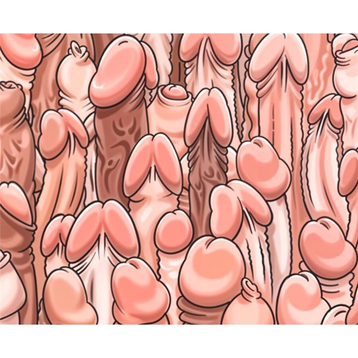 DIABLO PICANTE - COLOR MOUSE PAD WITH PENISES DESIGN - D-244795 - Teknashop Ltd