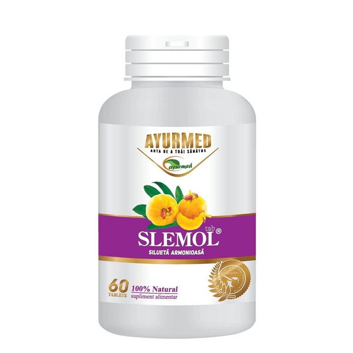 Ayurmed, Slemol, Supports Natural Weight Management, Capsules, 60 Capsules - Teknashop Ltd