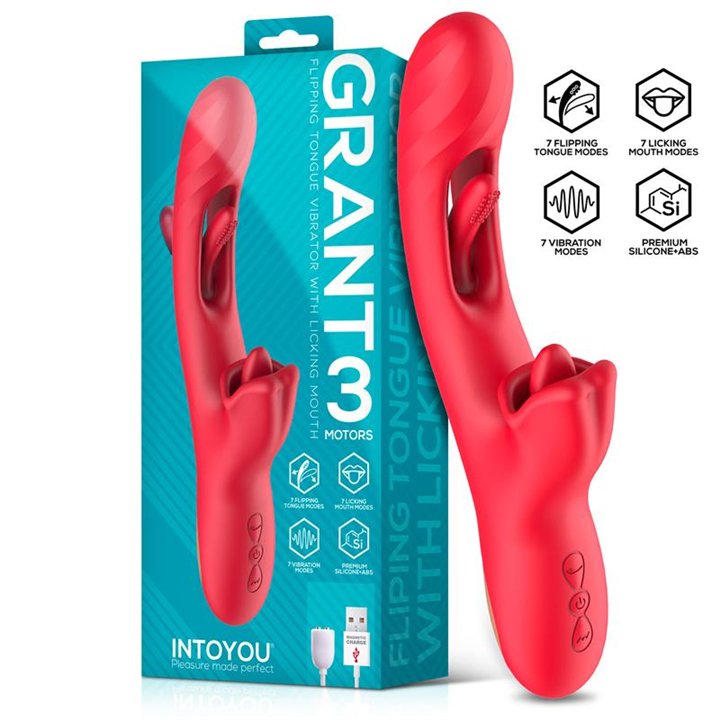 Grant Flipping Tongue with 360º Licking Mouth Vibrator - AC-510 - Teknashop Ltd