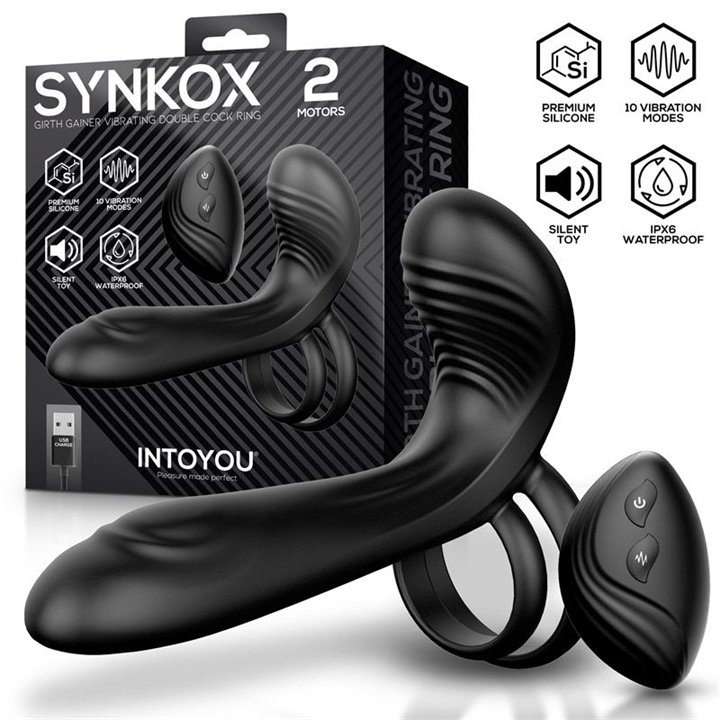 Synkox Girth Gainer Vibrating Double Cockring - U-080 - Teknashop Ltd