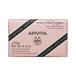 Apivita, Natural Rose, Scented Soap Bar, 125 g - Teknashop Ltd