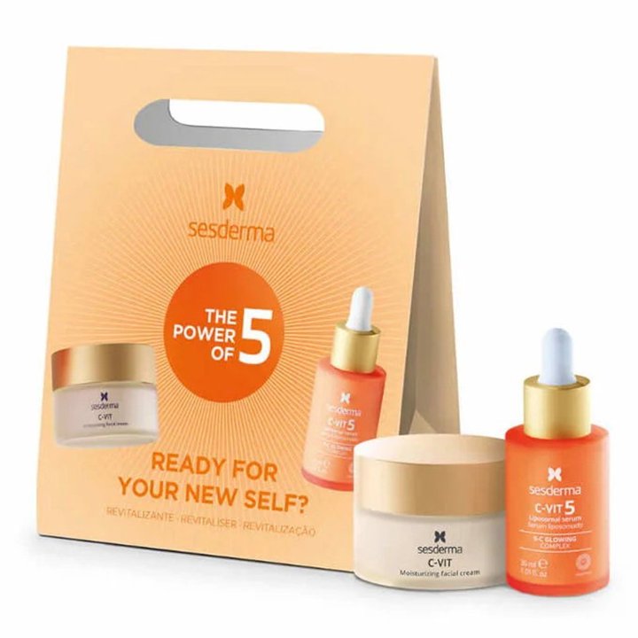 Set Sesderma: Vitamin C, Antioxidant, Cream, For Face, 50 ml + Vitamin C, Antioxidant, Serum, For Face, 30 ml - Teknashop Ltd