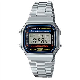 CASIO VINTAGE Mod. ICONIC - CLASSIC SILVER - WW.A168WA-1WDF - Teknashop Ltd