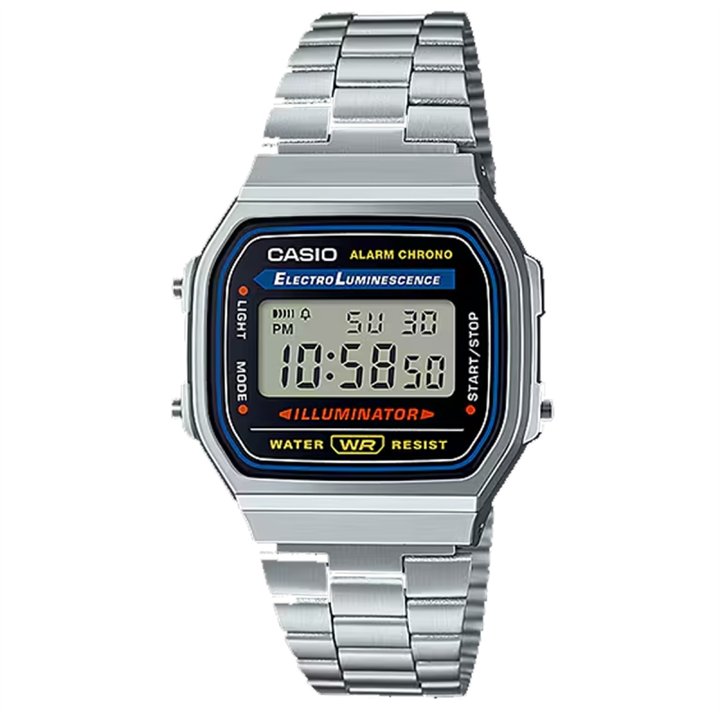 CASIO VINTAGE Mod. ICONIC - CLASSIC SILVER - WW.A168WA-1WDF - Teknashop Ltd
