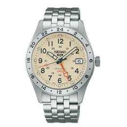 SEIKO 5 Mod. SPORTS FIELD GMT - CREAM - WW.HDB002K1 - Teknashop Ltd
