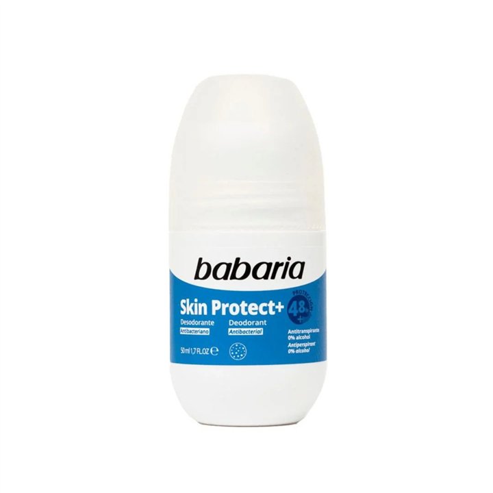 Babaria, Skin Protect+, 48h Protection, Deodorant Roll-On, Unisex, 50 ml - Teknashop Ltd