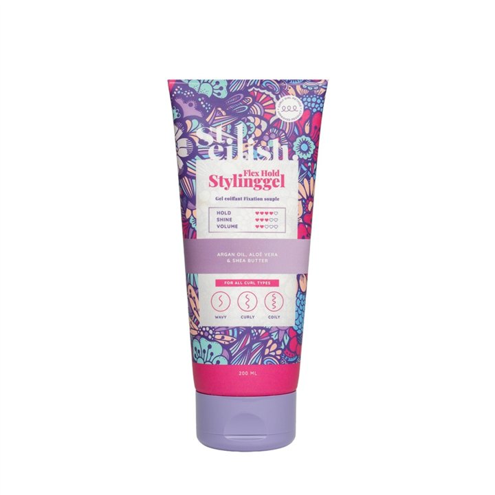 Steilish, Flex Hold, Hair Styling Gel, Curl Definition & Frizz Control, Medium Hold, 200 ml - Teknashop Ltd