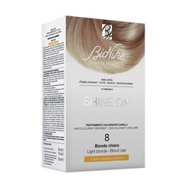 BioNike, Shine On, Permanent Hair Dye, 8 Light Blonde, 145 ml - Teknashop Ltd