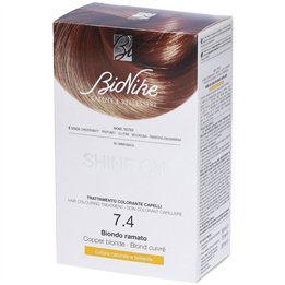 BioNike, Shine On, Permanent Hair Dye, 7.4 Copper Blonde, 145 ml - Teknashop Ltd