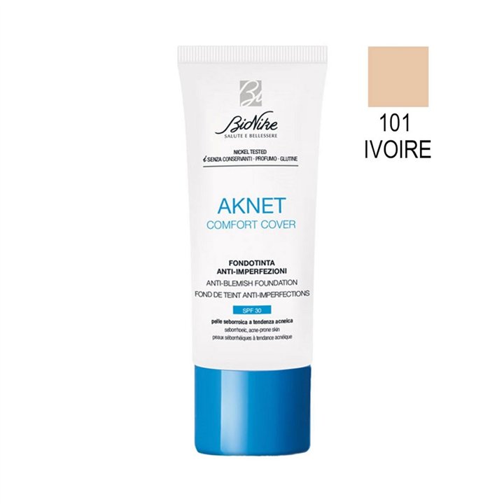 BioNike, Comfort Cover, Matte & Covering, Liquid Foundation, 101, Ivoire, SPF 30, 30 ml - Teknashop Ltd
