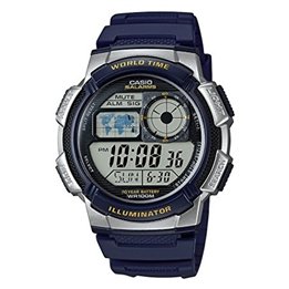 CASIO SPORT Mod. DIVER - WORLD TIME ILLUMINATOR 5 ALARMS, 10 YEARS BATTERY - NIGHT BLUE - WW.AE-1000W-2AVDF - Teknashop Ltd