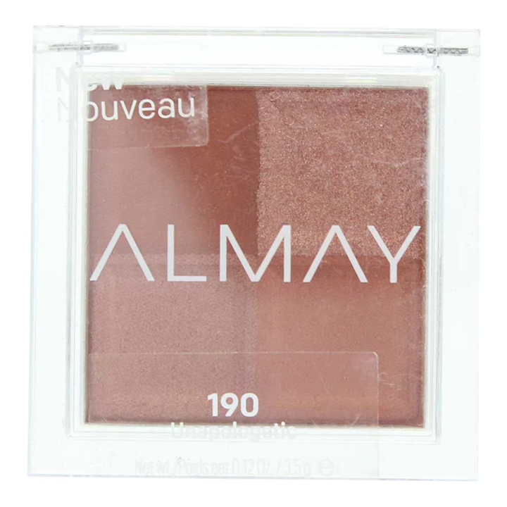 Almay, Shadow Quad, Eyeshadow Palette, 190, Unapologetic, 4 Shades, 3.5 g