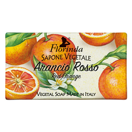 Florinda, Red Orange, Vegan, Hydrating, Scented Soap Bar, Body, 100 g