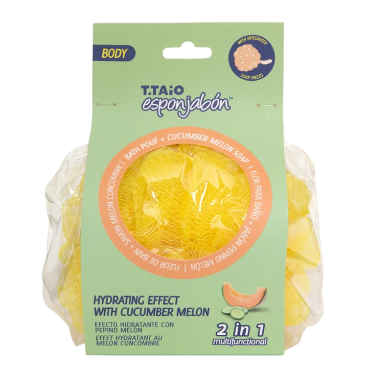 Esponjabon, Esponjabon, Cucumber, Hydrating, Soap & Sponge 2-In-1 - Teknashop Ltd