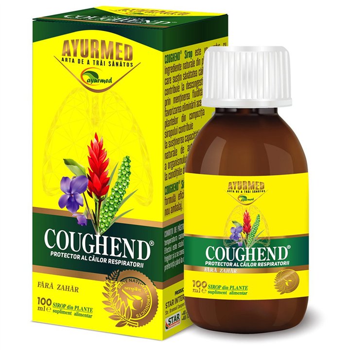 Ayurmed, Coughend, Sugar Free, Anti-Dry Cough, Syrup, 100 ml - Teknashop Ltd