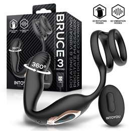 Bruce Prostate Massager 360º with Double Cockring with Vibration - U-077