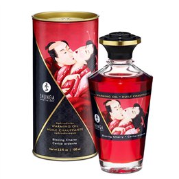Shunga Warming Massage Oil Blazing Cherry Aroma - S9022002