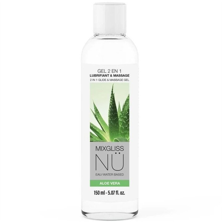MIXGLISS - 2 IN 1 WATER-BASED LUBRICANT AND MASSAGE GEL NURU ALOE VERA 150 ML - D-246261 - Teknashop Ltd