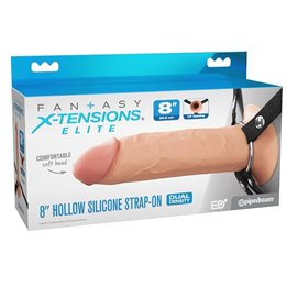 FANTASY X-TENSIONS ELITE - 20.3 CM HOLLOW SILICONE STRAP-ON - D-246339