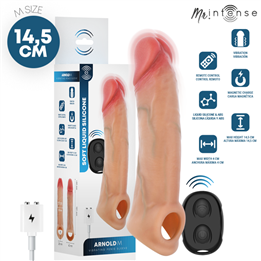 MR INTENSE - ARNOLD M VIBRATOR SILICONE PENIS SLEEVE WITH REMOTE CONTROL 14.5 CM -Ø- 4 CM - D-245170