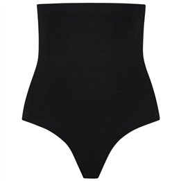 BYE-BRA - SOFT TOUCH SEAMLESS HIGH WAIST THONG BLACK SIZE M - D-245498 - Teknashop Ltd