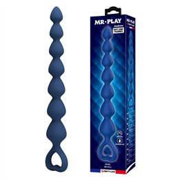MR PLAY - BLUE SILICONE ANAL BEADS & ANAL PLUG 26.7 CM - D-246013
