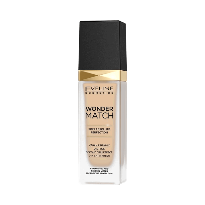 Eveline Cosmetics, Wonder Match Skin Absolute Perfection, Liquid Foundation, 10, Light Vanilla, 30 ml