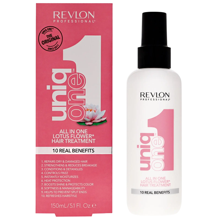 Revlon, Uniq One Lotus Flower, Hair Leave-In Cream Treatment, Repairing, 150 ml