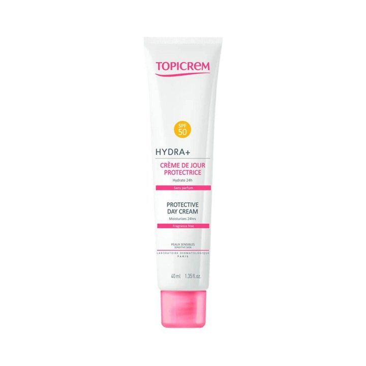 Topicrem, Hydra+, Hydrating, Protecting, Day, Cream, For Face, SPF 50+, 40 ml