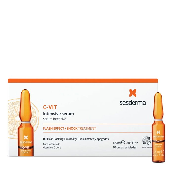 Sesderma, C-Vit, Brightening & Illuminating, Day & Night, Ampoules Treatment Serum, For Dullnes, Loss of Firmness, Loss of Elast