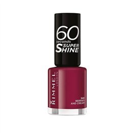 Rimmel London 60 Seconds Super Shine Nail Lacquer 340 Berries And Cream - unisex - Teknashop Ltd