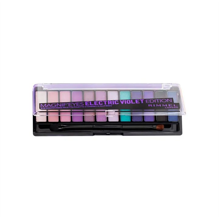 Rimmel London Magnif'Eyes Eyeshadow Palette 008 Electric Violet 12 Shades - unisex