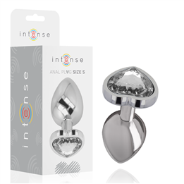 INTENSE - WHITE HEART ALUMINUM METAL ANAL PLUG SIZE S - D-235739
