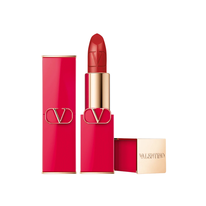 Valentino, Rosso, Satin Finish, Cream Lipstick, 205A, Refillable, 3.5 g