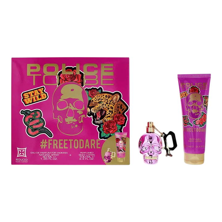 Set Police: To Be Free To Dare, Hydrating, Body Lotion, 100 ml + To Be Free To Dare, Eau De Parfum, For Women, 40 ml - Teknashop