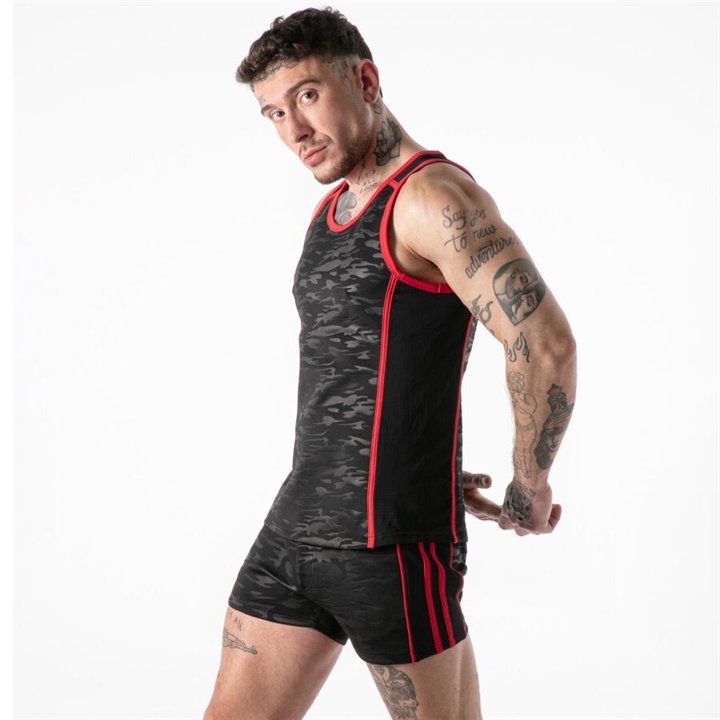 LOCKER GEAR - FULL MILITARY ACCESS TANKTOP RED L - D-246696
