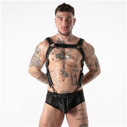 LOCKER GEAR - FULL MILITARY ACCESS HARNESS BLACK S/M - D-246666 - Teknashop Ltd