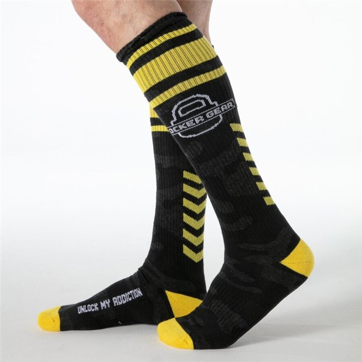 LOCKER GEAR - FULL MILITARY KNEE HIGH SOCKS YELLOW ONE SIZE - D-246702